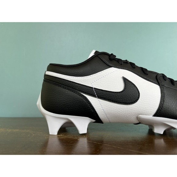 Jordan 1 Low TD "Panda" White/Black Football Cleats Men's Size 13 FJ6245-100 - Picture 4 of 11